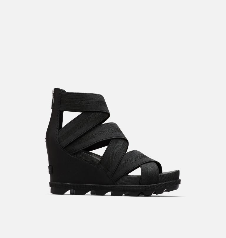 Sorel black sandals clearance